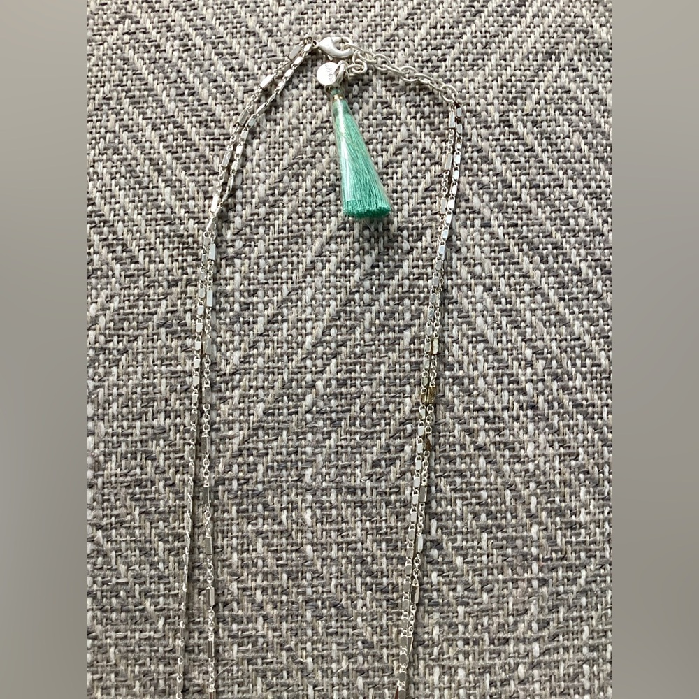 Stella & Dot Costa Necklace Turquoise tassel - Picture 7 of 14